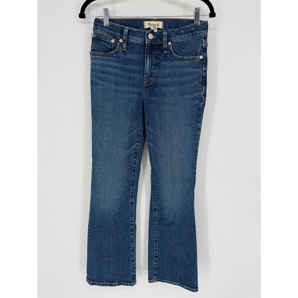 MADEWELL MID-RISE KICK OUT JEANS DARK WASH SIZE 25 CASUAL DENIM CLASSIC STAPLE